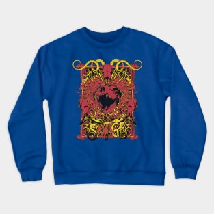 framed screaming animal skull vintage Crewneck Sweatshirt